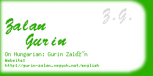 zalan gurin business card